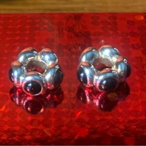 Authentic Pandora Black Cabochon Spacer Charms
